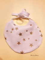 Bavoir poupée étoiles dorées