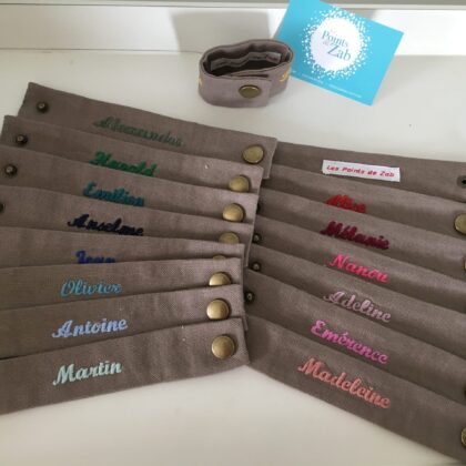 Rond de serviette toile taupe