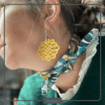 Boucles d'oreilles brodées interchangeables